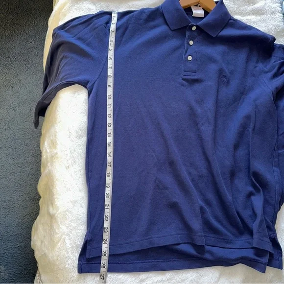 Brooks Brothers 346 Navy Blue Performance Polo Long Sleeve Shirt M Logo Collared - Picture 10 of 10